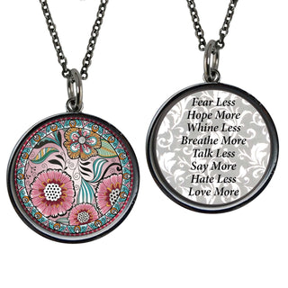 Pink Retro Flower Necklace