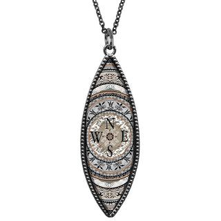Compass Marquise Reversible Pendant