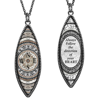 Compass Marquise Reversible Pendant