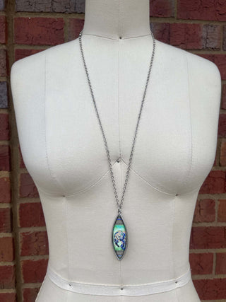 Manatee Nautical Marquise Reversible Pendant