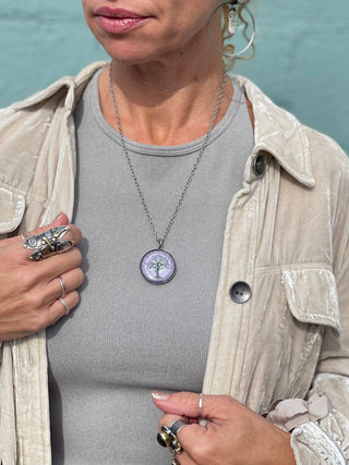 Purple Tree Of Life Necklace
