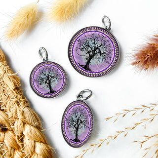 Purple Tree Of Life Necklace