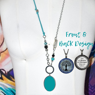 Tree of Life Dark Blue Statement Necklace