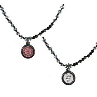 Never Give Up Mandala Crochet Choker Necklace