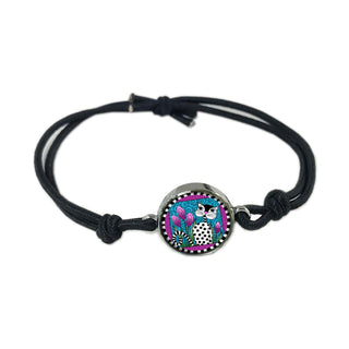 Black & White Cat Reversible Quote Bracelet