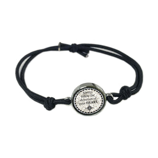 Compass Reversible Quote Bracelet