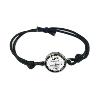Lotus Flower Reversible Quote Bracelet