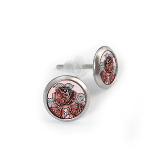 Retro Rose Earrings