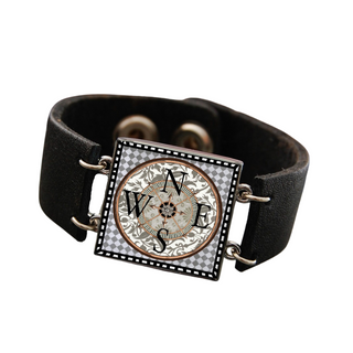 Compass Reversible Quote Bracelet