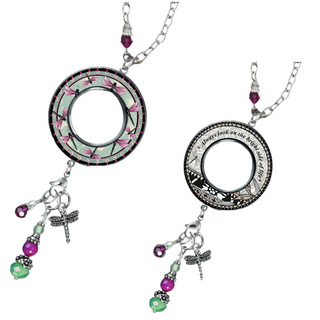 Green Dragonfly Reversible Statement Necklace