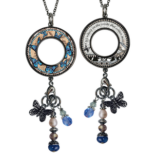 Blue Monarch Butterfly Statement Necklace