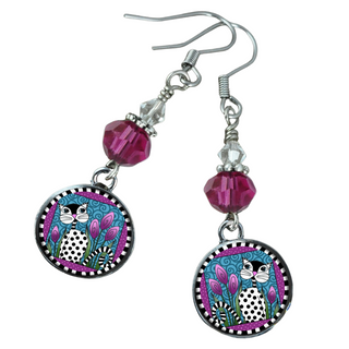 Black & White Cat Earrings