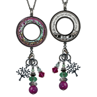 Tree of Life Fuchsia Statement Necklace