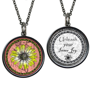 Pink Daisy Flower Necklace