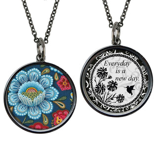 Wild Blue Flower Necklace