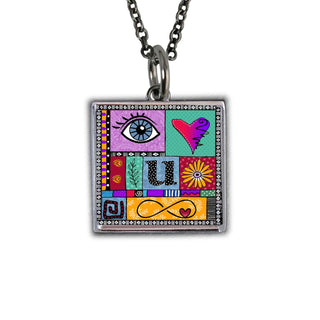 I Love You to Infinity Abstract Heart Pendant Necklace