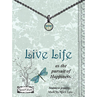 Carded Art Necklace and Chain Set Insects Butterfly Dragonfly