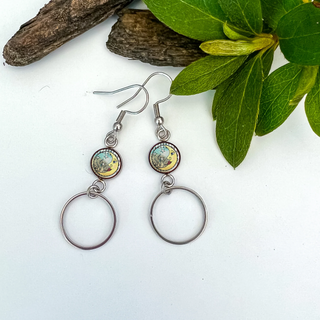 Astronomy Circle Drop Statement Earrings
