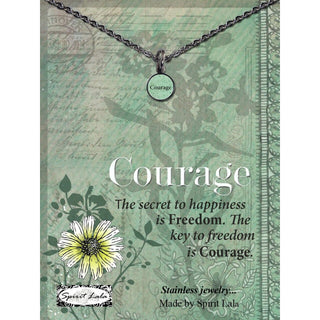 Carded Art Necklace and Chain Set Word Pendant