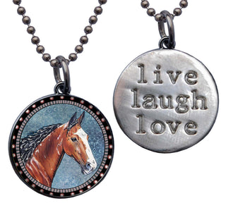 Blue Horse Necklace