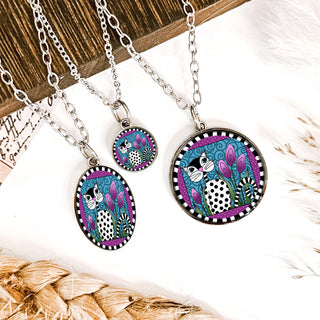 Black & White Cat Necklace