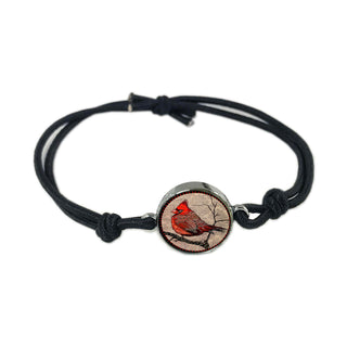 Cardinal Bird Reversible Quote Bracelet