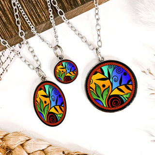 Colorful Leaf Flower Necklace