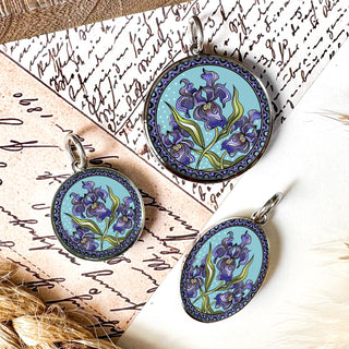 Iris Flower Necklace