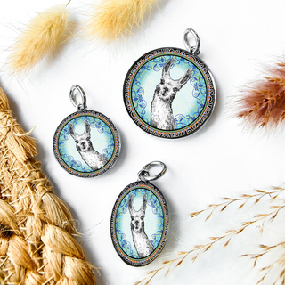 Llama Reversible Necklace