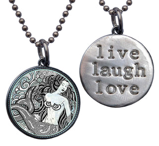 Black & White Mermaid Necklace