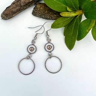 One Of A kind Designs Circle Drop Statement Earrings