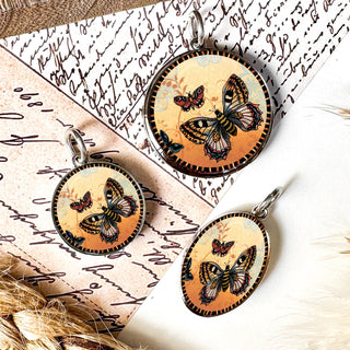 Orange Monarch Necklace