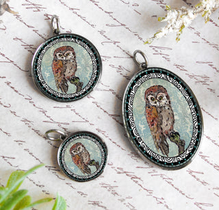 Blue Owl Necklace