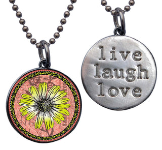 Pink Daisy Flower Necklace