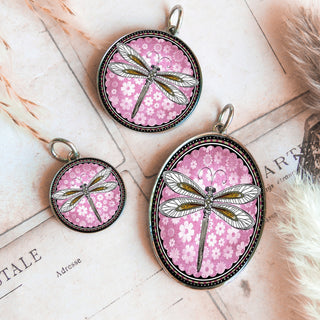 Dragonfly Pink Necklace