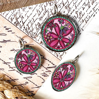Pink Flower Necklace