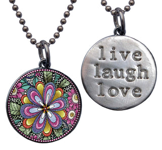 Pink Purple Flower Necklace