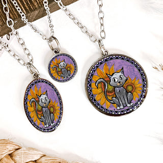 Purple Cat Necklace