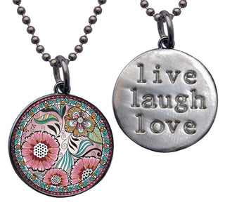 Pink Retro Flower Necklace