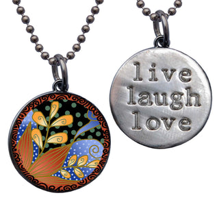Red Blue Green Flower Necklace