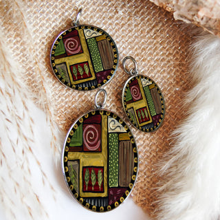 Abstract Scroll Reversible Necklace