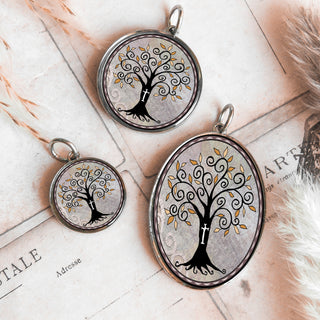 Cross Tree Of Life Necklace