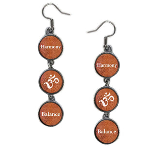 Triple Circle Drop Abstract Ohm & Harmony Earring