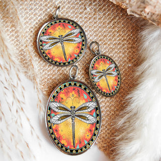 Dragonfly Yellow Necklace