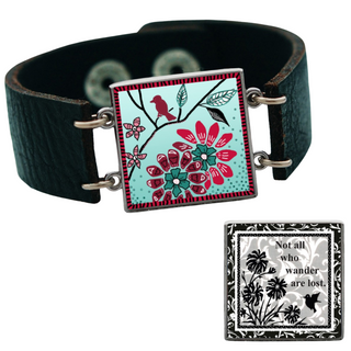 Bird Flower Reversible Bracelet
