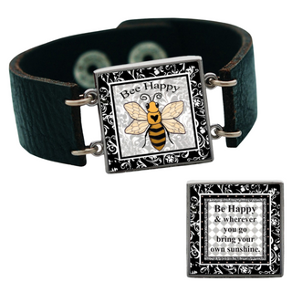 Bee Reversible Quote Bracelet