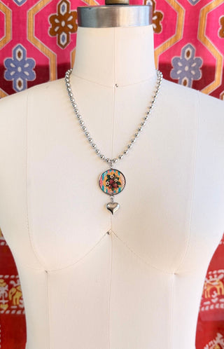 Spirit Lala: Large Strawberry Fields Circle Charm Pendant Necklace