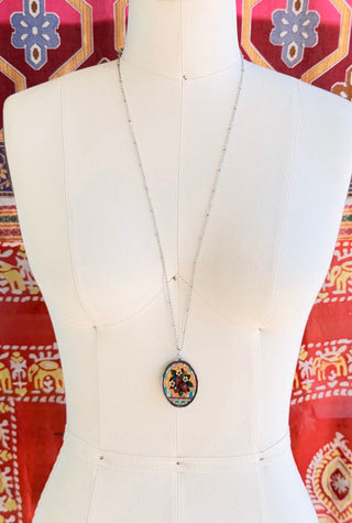 Spirit Lala: Strawberry Fields Extra Large Oval Pendant Necklace