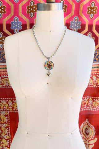 Spirit Lala: Large Strawberry Fields Circle Charm Pendant Necklace