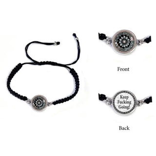 "Fuck" Saying Braided Adjustable Bracelet